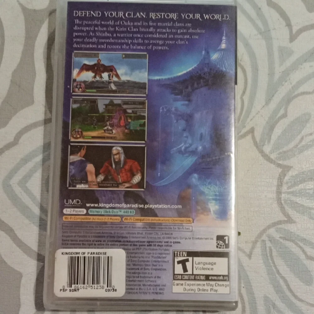 Kingdom of Paradise for - Black Video Game Still sealed UMD PSP PLAYSTATION